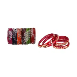 SOMIL Set Of 28 Stone-Studded Bangles-picture-24