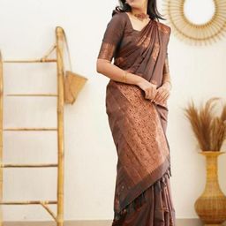 VILLE FASHION Woven Design Kanjeevaram Saree-picture-14