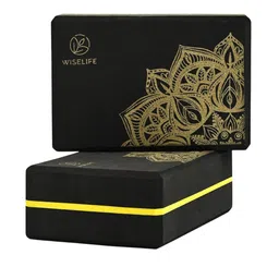 WiseLife 2-Pcs Yoga Blocks High-Density EVA Foam For Balance Strength Training Exercise-image-92