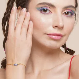 KPOP Enamelled Gold-Plated Charm Bracelet image 1