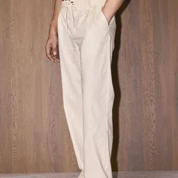 COVE AND LANE Men Classic Regular Fit Mid-Rise Pure Cotton Trousers image 3