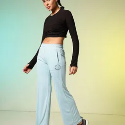 HRX by Hrithik Roshan Women Typography Printed Running Track Pants image 4