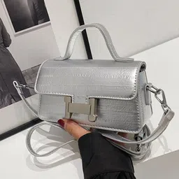 KPOP Women Solid Baguette Handheld Bag-picture-27