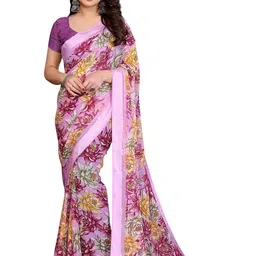 Moda Rapido Floral Poly Georgette Designer Saree-picture-33