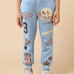 U.S. Polo Assn. Kids Boys Graphic Printed Regular Fit Pure Cotton Joggers-picture-10