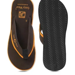 Cozy Wear Men Brown Flip Flops image 4