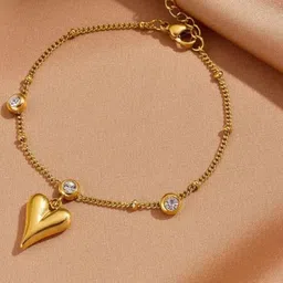 Estailo fashion Gold-Plated Artificial Stones Studded Charm Bracelet-picture-21