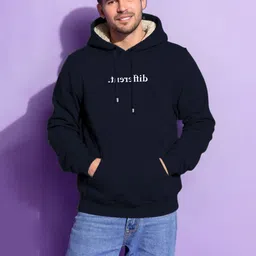 MaverIQ Men Printed Hooded Sweatshirt image 3