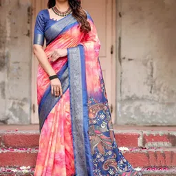 ALMAARI FASHION Tie and Dye Banarasi Saree With Unstitched Blouse Piece-picture-35