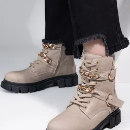 Alberto Torresi Women Textured Round Toe High-Top Boots-picture-35