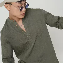 VASTRADO Men Jacquard Kurta-picture-12