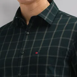 AD By Arvind Men Spread Collar Tartan Checked Cotton Casual Shirt image 3