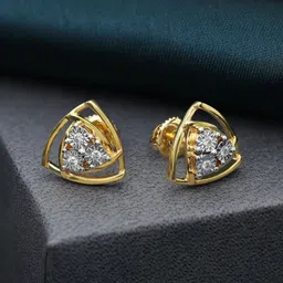 CANDERE A KALYAN JEWELLERS COMPANY Women 18 KT Gold Miracle Plate Diamond Earrings- 3.14 g-picture-45