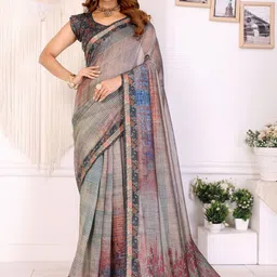 PRISHA FASHION Abstract Pure Cotton Chanderi Saree-picture-25
