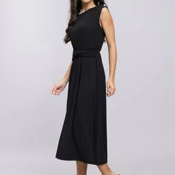 Attire Empire Women Ruched Fit and Flare Midi Dress image 2