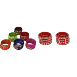 SOMIL Set Of 20 Stone-Studded Bangles-image-86