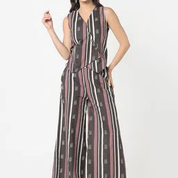 R&B Women Paisley Printed Cotton Pathani Kurta with Trousers-picture-37