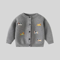 LULU & SKY Boys Embroidered Cardigan with Embroidered Detail-picture-53