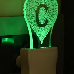 1ST TIME Red & White Printed Acrylic Abstract Shaped Shaped Wall Lamp image 2