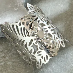 SOHI Women Silver-Plated Cuff Bracelet-image-18