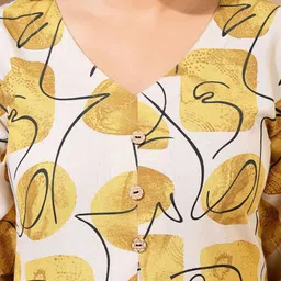 KALINI Floral Printed Pure Cotton V-Neck A-Line Kurta With Palazzos image 5