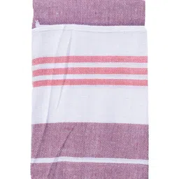 Ethazh Blue & White 3 Striped Cotton 300 GSM Bath Towel-picture-27