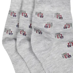 Teakwood Leathers Men Pack Of 3 Pure Cotton Patterned Above Ankle-Length Socks image 3