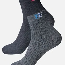 FIMS Men Pack Of 2 Patterned  Cotton Ankle-Length Socks image 1