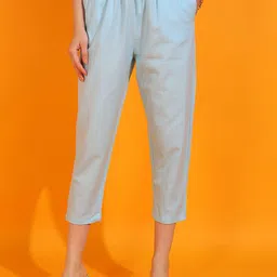 Me Craft Women Comfort Pleated Slim Fit Trousers-picture-21