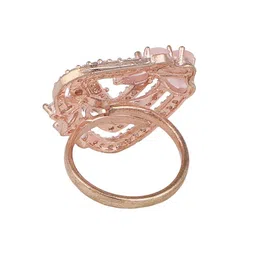 Anouk Gold Plated American Diamond Stone Studded Finger Ring image 3