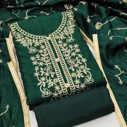 Leeza Store Embroidered Unstitched Dress Material-image-48