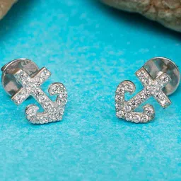 AMONROO 925 Sterling Silver Rhodium-Plated Studs Earrings-image-32