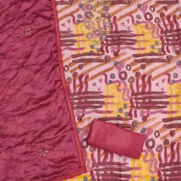 LeeliPeeri Designer Embroidered Unstitched Dress Material image 3