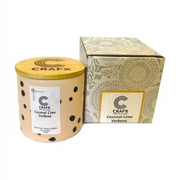 Crafx Brown & White Jar Candle image 2