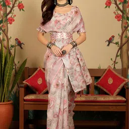 GULKEE FAB Floral Zari Saree-picture-16