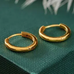 Soraya Luxe 925 Sterling Silver Classic 18KGold Plated Hoop Earrings-picture-39