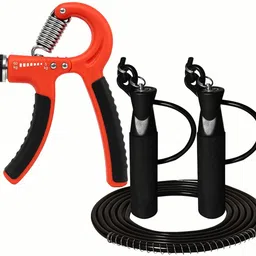 a g enterprises Adjustable Hand Gripper (5–60kg) + Skipping Rope Combo | Gym & Home Workout Tool Hand Grip/Fitness Grip-picture-45
