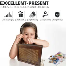 asm creation Piggy Bank Gullak,Rs.1,00,000 Money Saving Challenge Box,Gift for Kids Coin Bank image 3