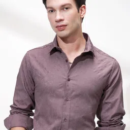 HIGHLANDER Men Comfort Slim Fit Textured Casual Shirt-picture-22