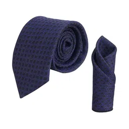CALIXTO Men Polyester Blue Printed Ties image 3