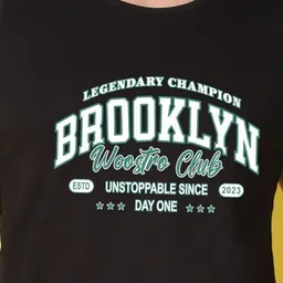 WOOSTRO Men Typography 2 Printed Applique Slim Fit T-shirt image 5