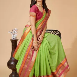 VARNI FABRICS Floral Woven Design Kota Saree image 4