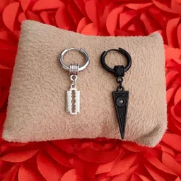 M Men Style Stainless Steel Geometric Hoop Earrings-image-57