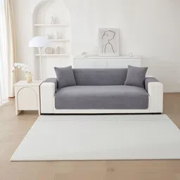 HOMETHREADS Grey Embroidered Sofa Cover-picture-26