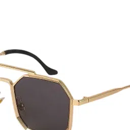 SPADEACES Unisex Black Lens & Gold-Toned Other Sunglasses GOLD BLACK HEXAGUN -280 image 3