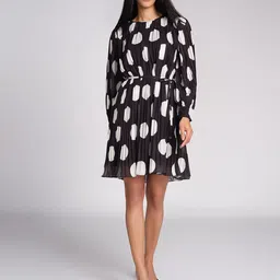 AND Women Polka Dots Printed A-LineDress-picture-15