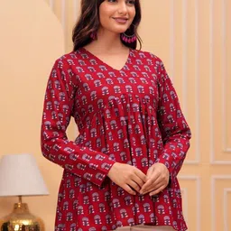 OKARA Floral Print Top image 4