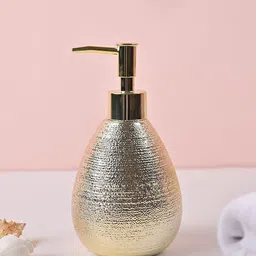 MARKET99 VON CASA Gold-Toned Abstract Stoneware Soap Dispenser-picture-28