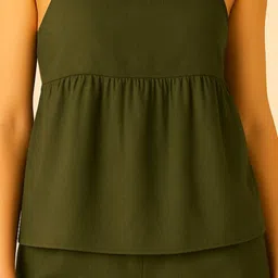 KAORI BY SHREYA AGARWAL Square Neck Top With Shorts Co-Ords image 3