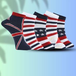 MJE Men Pack Of 5 Patterned Ankle Length Socks-image-40